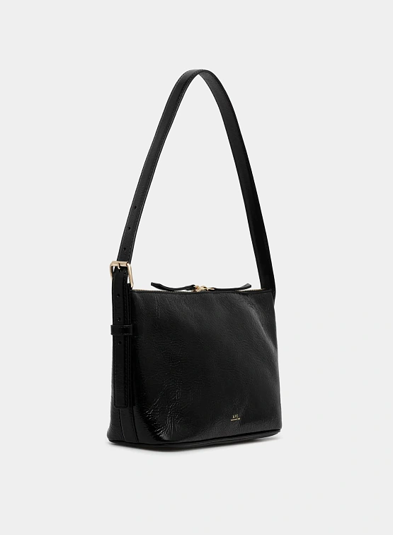Сумка A.P.C. Vera Shoulder Crinkled Leather Noir