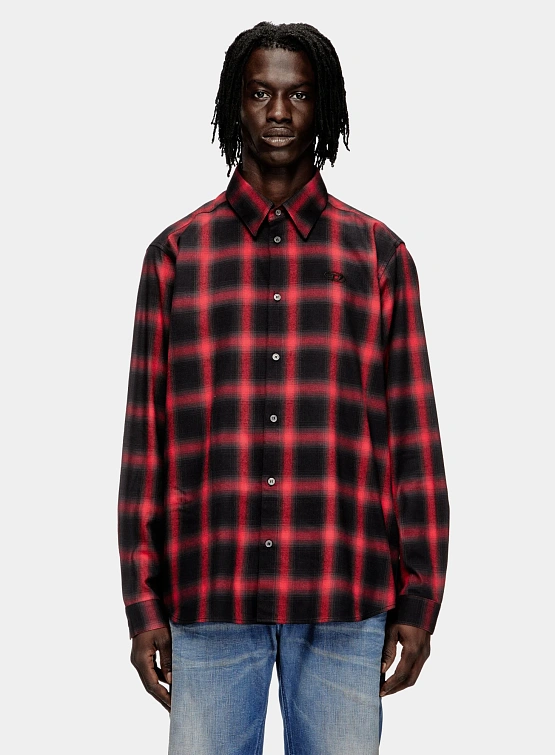 Рубашка Diesel S-Simply-Check-Hgbt Red/Black