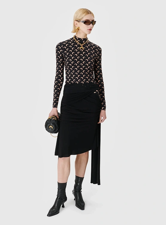 Женская водолазка Marine Serre Recycled Moon Second Skin Inverse Tan