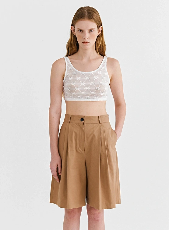 Женские шорты EPINGLER Cotton Blended Bermuda Beige