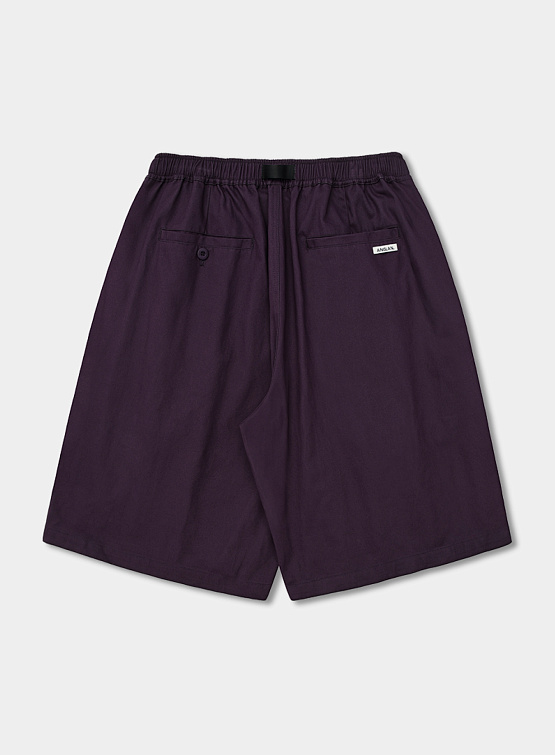 Шорты ANGLAN Twill Tuck Belt Wide Half Pants Purple