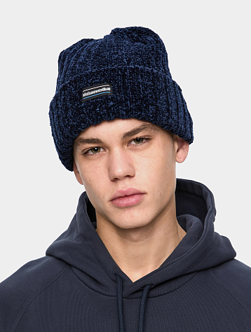 Шапка thisisneverthat Low Gauge Velvet Knit Beanie Navy