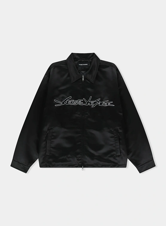 Куртка YESEYESEE Logo Applique Satin Coach Black