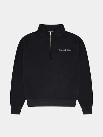 Халф-зип MUSEUM OF PEACE & QUIET Wordmark Black