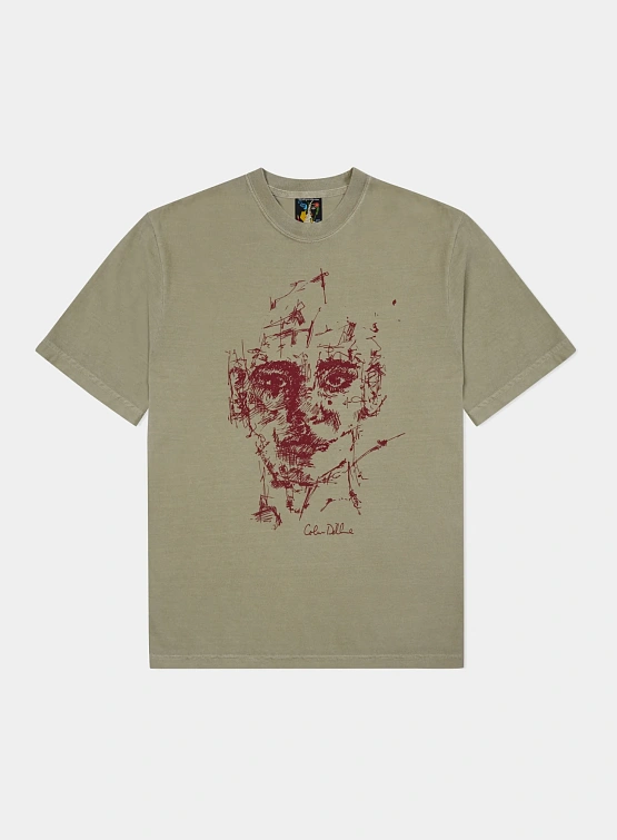 Футболка KidSuper Sketched Face Tee Sandstone