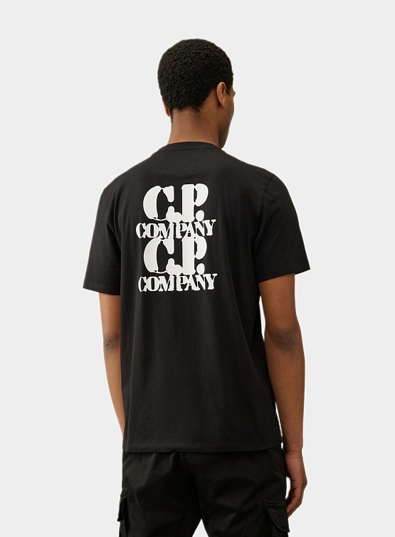 Футболка C.P. Company 30/1 Jersey Graphic Black