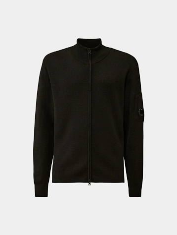Кардиган C.P. Company Re-Wool Full Zip Lens Black