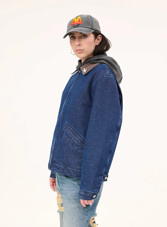 Джинсовая куртка Carne Bollente Moto Rabbit Washed Blue
