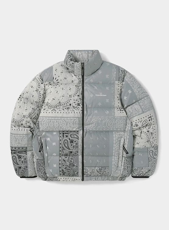 Пуховик thisisneverthat T Down Jacket Bandana Grey