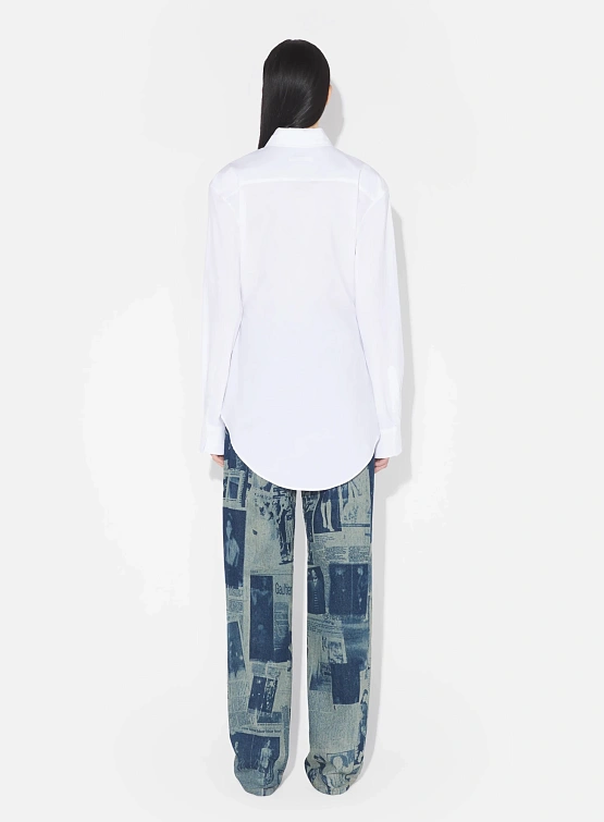 Женская рубашка Jean Paul Gaultier "Scanned Bra" White/Blue Grey