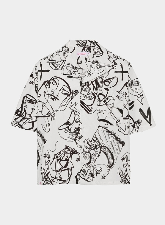 Рубашка Charles Jeffrey Loverboy Hawaiian Shirt White