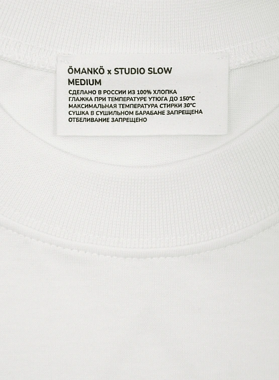 Футболка Studio Slow x ÖMANKÖ Logo T-Shirt White