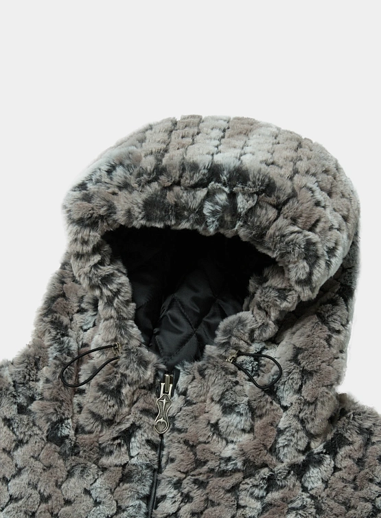 Флисовая куртка Thug Club TC Wavy Leopard Fur Ivory/Black