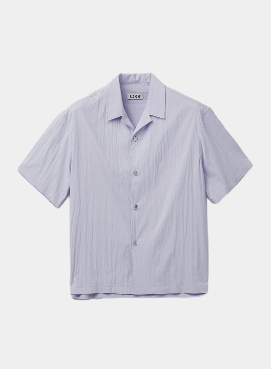 Рубашка COOR Natural Wrinkle Open Collar Light Purple