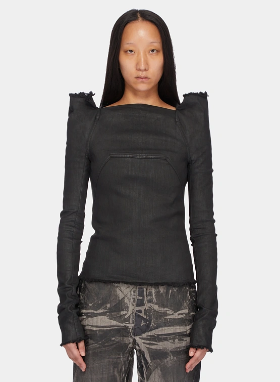 Женский топ RICK OWENS DRKSHDW Denim Tec Wax Black