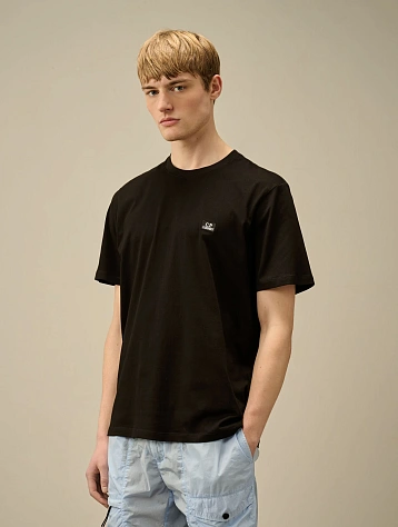 Футболка C.P. Company 30/1 Jersey Logo Patch Black