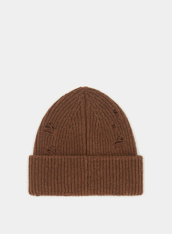 Шапка MM6 Maison Margiela Distressed Brown