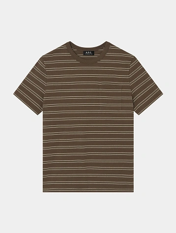 Футболка A.P.C. Striped T-Shirt Brown