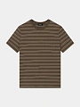 футболка a.p.c. striped t-shirt brown
