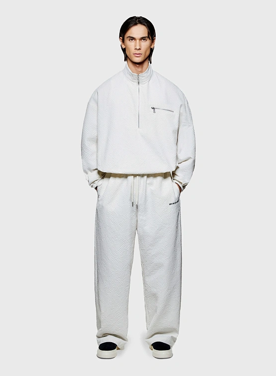 Халф-зип MKI MIYUKI ZOKU Seersucker Quarter Bone