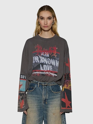 Женский лонгслив Ksubi Altar Boyfriend Charcoal