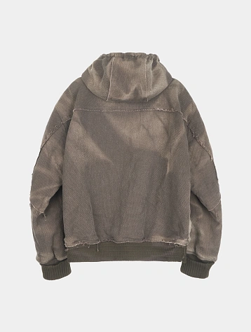 Бомбер JIYONGKIM Sun-Bleached Raw Edged Work Brown