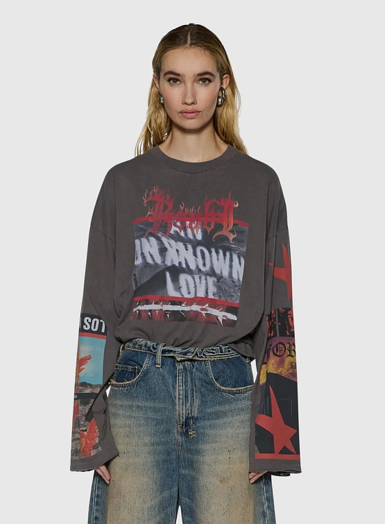 Женский лонгслив Ksubi Altar Boyfriend Charcoal