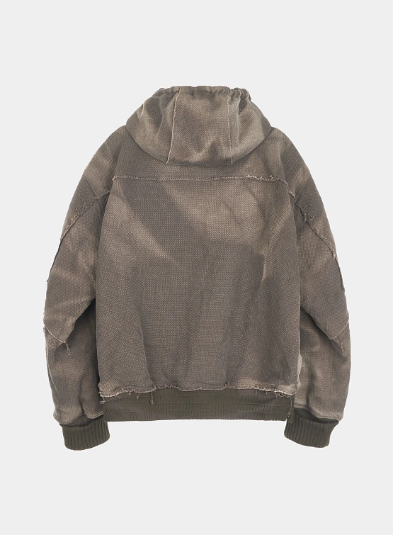 Бомбер JIYONGKIM Sun-Bleached Raw Edged Work Brown