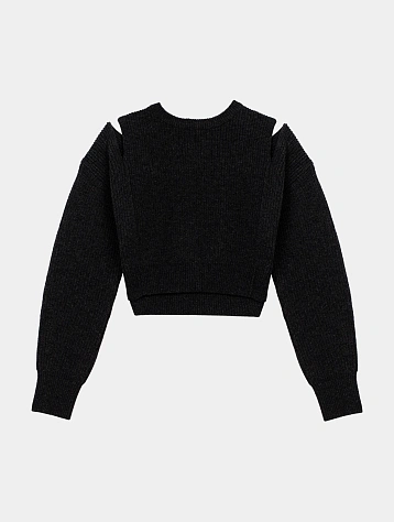 Женский свитер System Slit Roundneck Sweater Charcoal