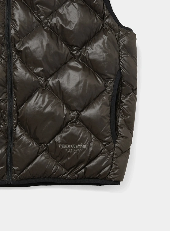 Жилет thisisneverthat Pertex Light Down Vest Brown Black