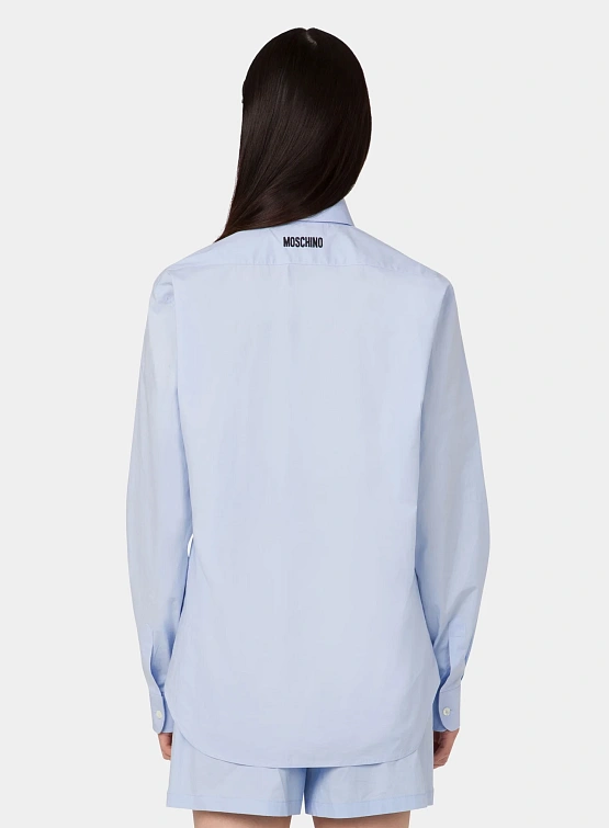 Женская рубашка MOSCHINO Goose Shirt Light Blue