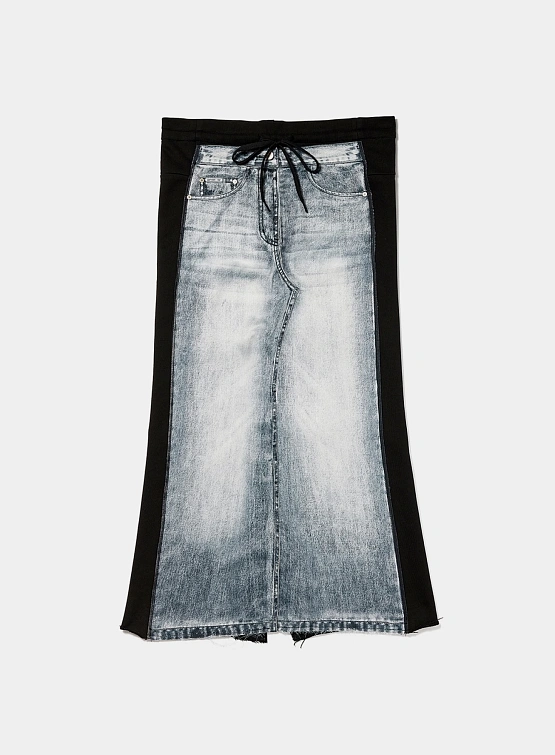 Женская Юбка OPEN YY Front Jean Effect Jersey Black