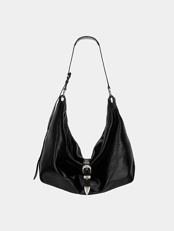 Сумка MARGESHERWOOD Belted Hobo Glossy Plain Black