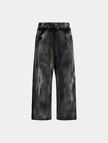 Женские брюки R13 Cropped Pleated Washed Black