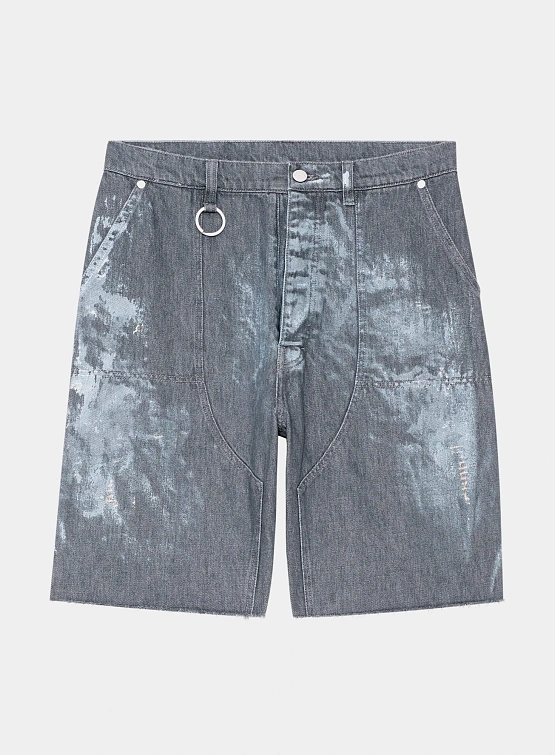 Шорты Études Loose Jeans Shorts Paint Grey
