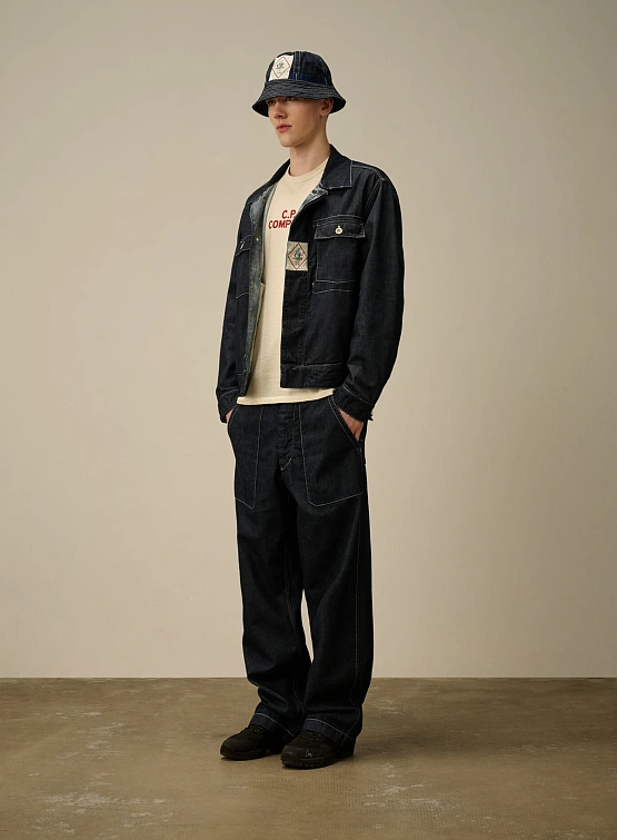 Футболка C.P. Company Natural Jersey Logo Pistachio Shell