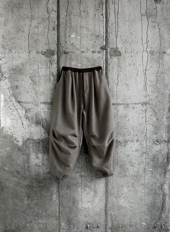 Брюки ANGLAN Droopy Wool Balloon Pants Brown