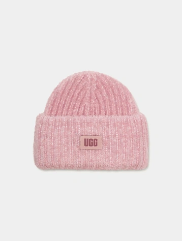 Шапка UGG Chunky Plush Cuff Beanie Clay Pink Multi