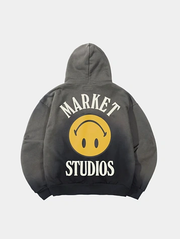 Худи MARKET SMILEY UPSIDE DOWN LOCKUP HOODIE Black