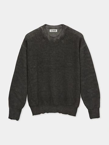 Свитер COOR Cutting Detail Dying Washed Charcoal