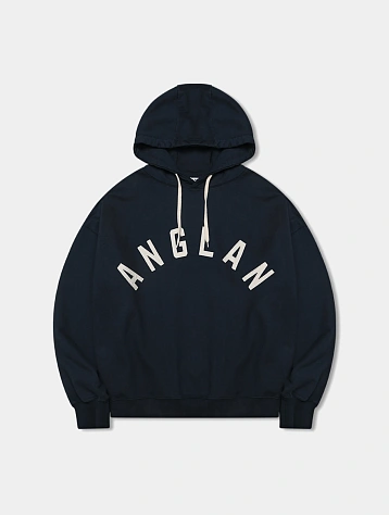 Худи ANGLAN Applique Heavy Sweat Hoodie Navy