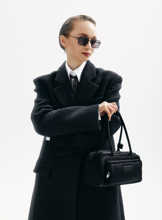 Сумка JUUN.J Nylon Front Pocket Shoulder Bag Black