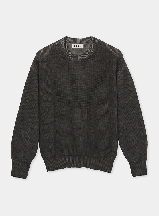 Свитер COOR Cutting Detail Dying Washed Charcoal