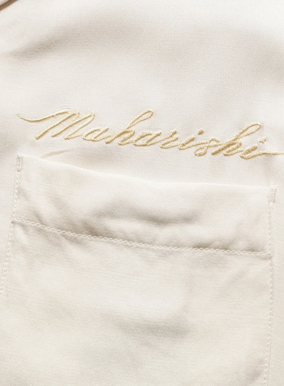 Рубашка MAHARISHI 6098 Tiger Dragon Camp Collar Ecru