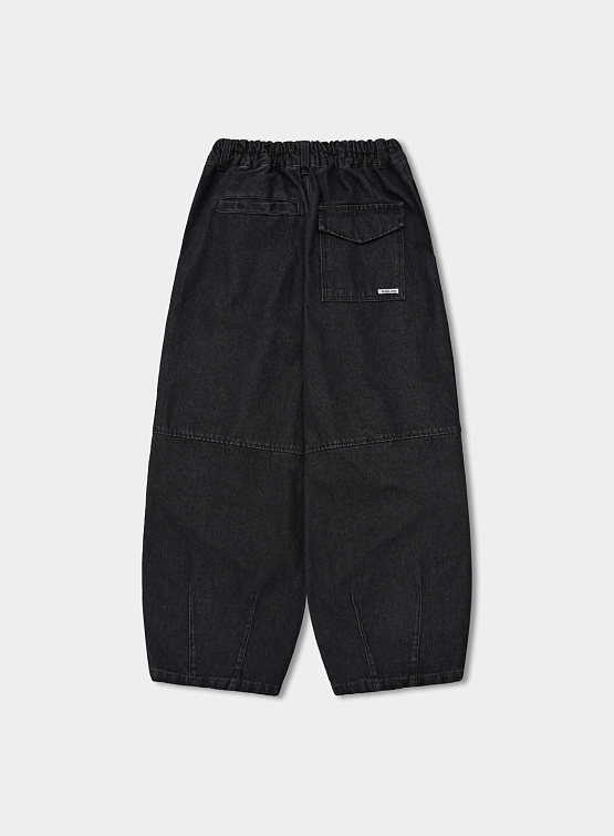 Джинсы ANGLAN Lazy Dart Denim Balloon Pants Black