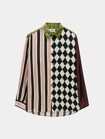 Рубашка Jean Paul Gaultier Unisex Satin Printed Patchworks Multi