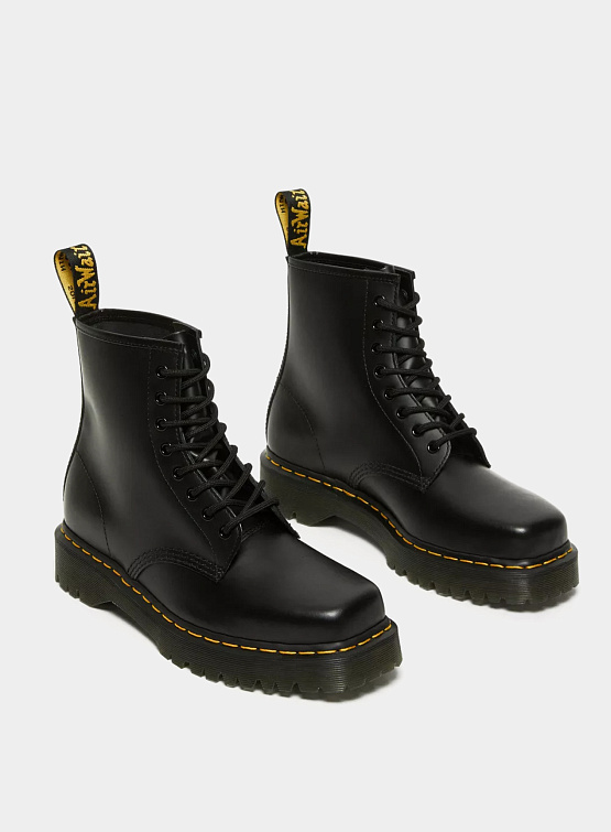 Женские ботинки Dr. Martens 1460 Bex Squared Toe Leather Lace Up Black