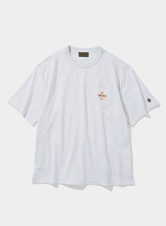 Футболка Uniform Bridge Flag Pocket S/S Tee 1% Melange