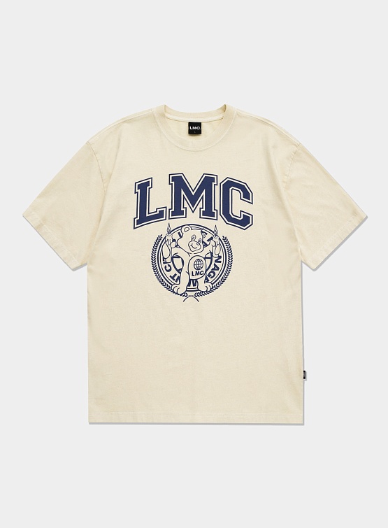 Футболка LMC Overdyed College Bear Tee Cream