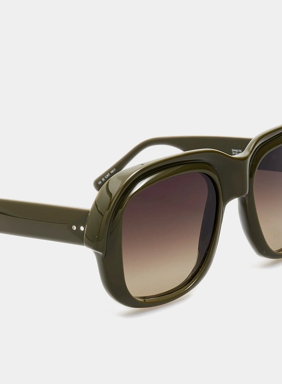 Очки Dries Van Noten x Linda Farrow Oversize Khaki